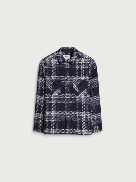 Wax London Wax London Whiting Plaid Weave Overshirt