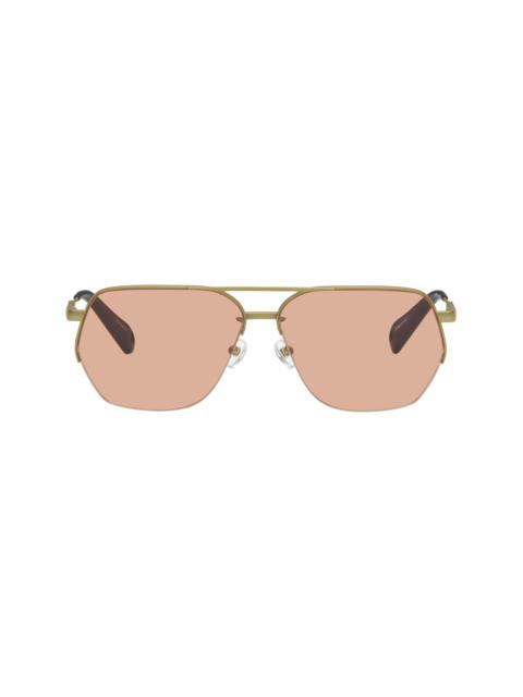 JACQUEMUS Gold La Croisière 'The Aviador' Sunglasses