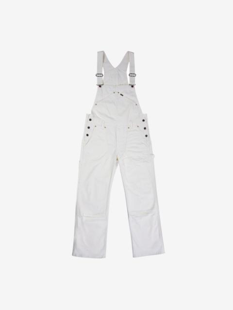 Iron Heart 10.5oz Herringbone Double Knee Overalls - White