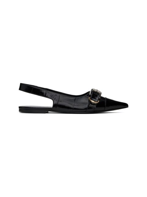 Givenchy Black Voyou Flat Slingback Slippers