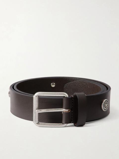 A KIND OF GUISE 2.5 cm Pilgrim Embellished Leather Belt Brown