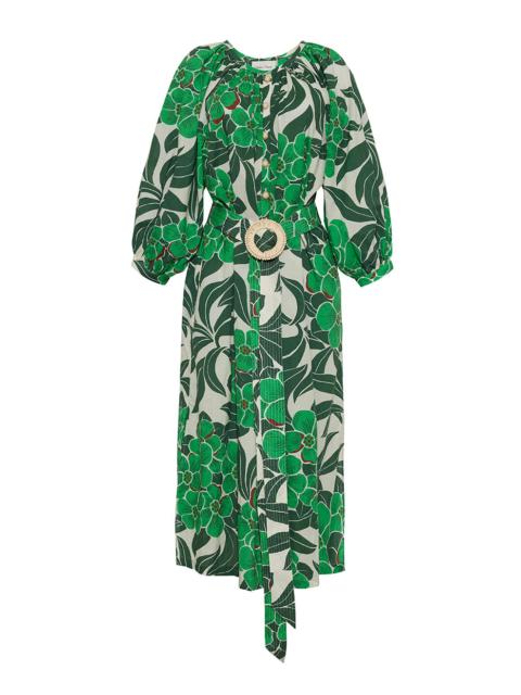 Cara Cara Simone Cover-Up Dress
Breezy Volume, Blouson Sleeves, Raffia Buckle and Crochet-Covered Buttons