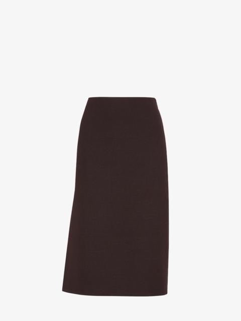 スカート FENDI Burgundy Grain de Poudre wool skirt Fendi Burgundy Grain De Poudre Wool Skirt Women In Maroon