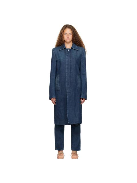 Navy Button Denim Jacket
