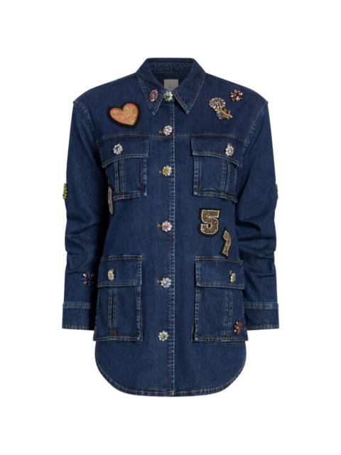 Cinq à Sept floral embellished patch jacket
