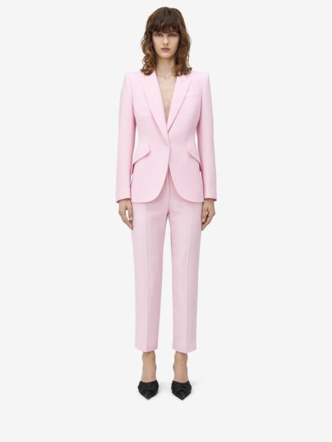 Alexander McQueen Leaf Crepe Cigarette Trousers