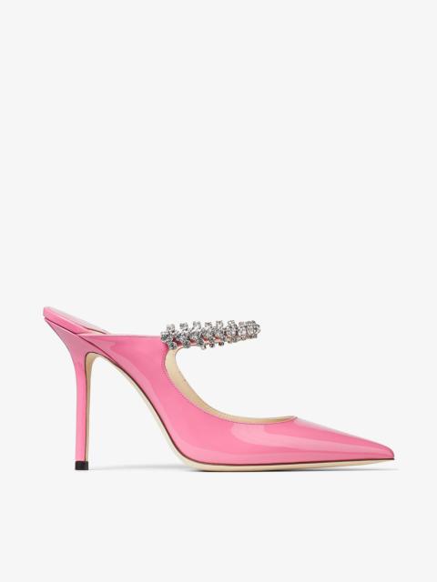Bing 100
Candy Pink Patent Leather Pumps with Crystal Strap