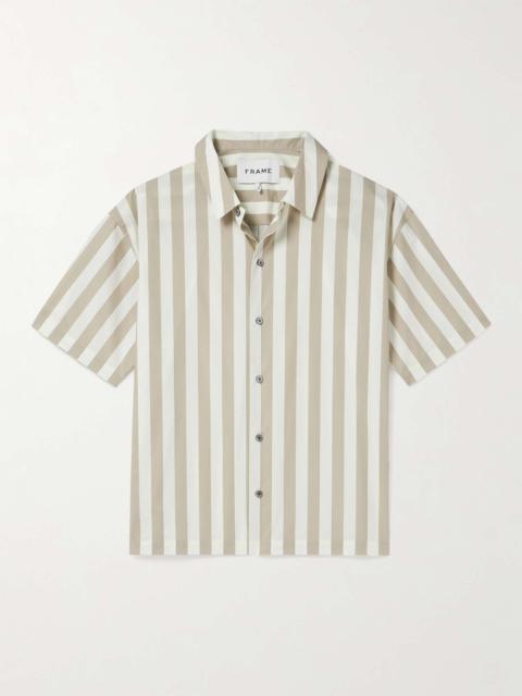 FRAME Striped Cotton-Poplin Shirt