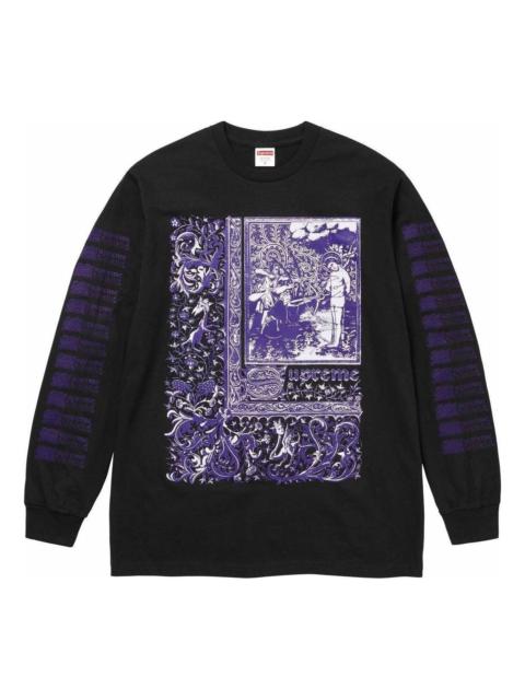 Supreme Supreme Saint Sebastian L/S T-Shirt 'Black Purple' SUP-SS24-019