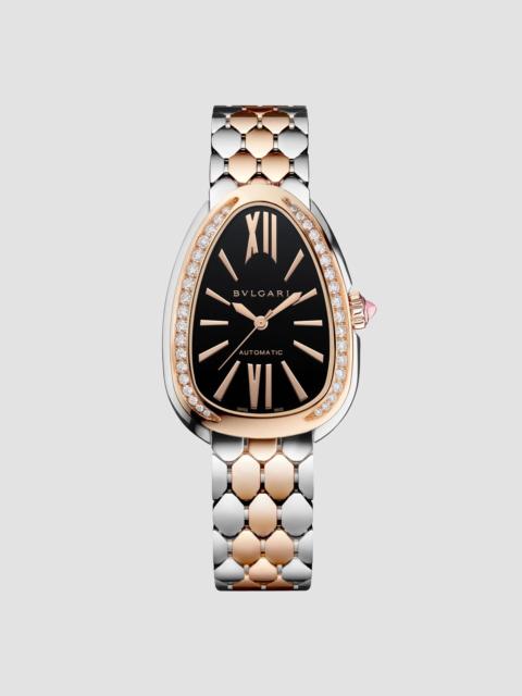 BVLGARI Women's Serpenti Seduttori Stainless Steel, 18K Rose Gold & 0.62 TCW Diamond Bracelet Watch/34MM - B