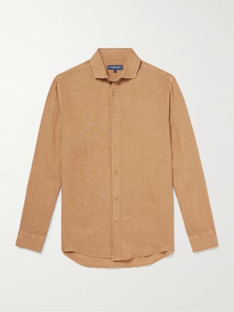 FRESCOBOL CARIOCA Antonio Linen Shirt Brown