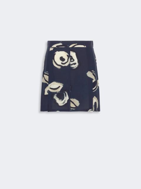 Max Mara FANALE Printed silk crepe de chine shorts - ULTRAMARINE