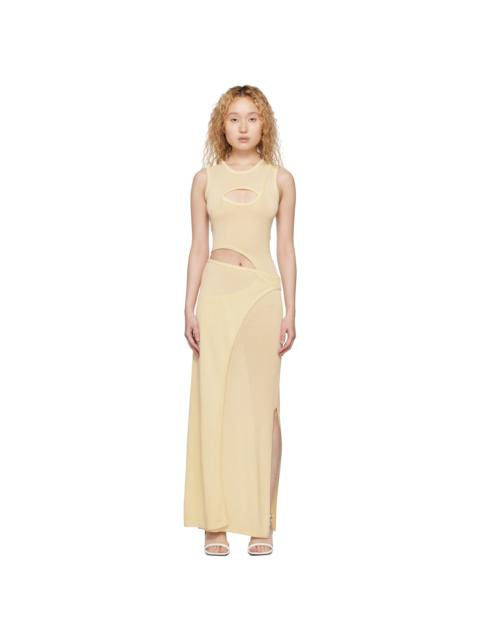 AYA MUSE Off-White Marmo Maxi Dress