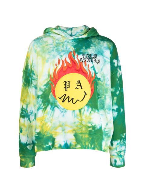 Burning Head tie-dye hoodie