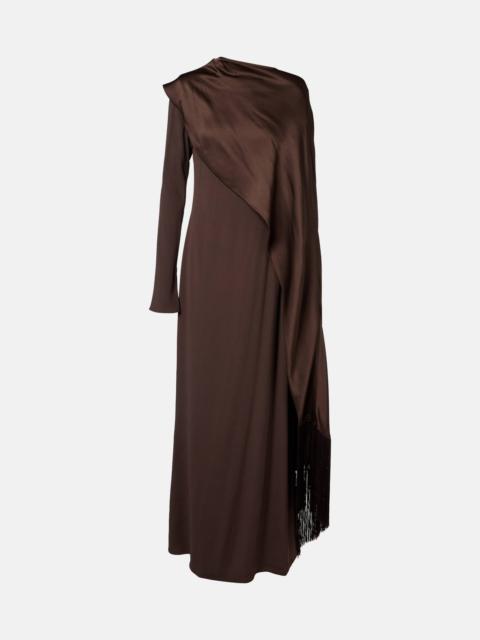 Taller Marmo Mounia caped crêpe cady gown
