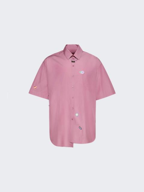 Martine Rose Short Sleeve Boxy Wrap Shirt Purple