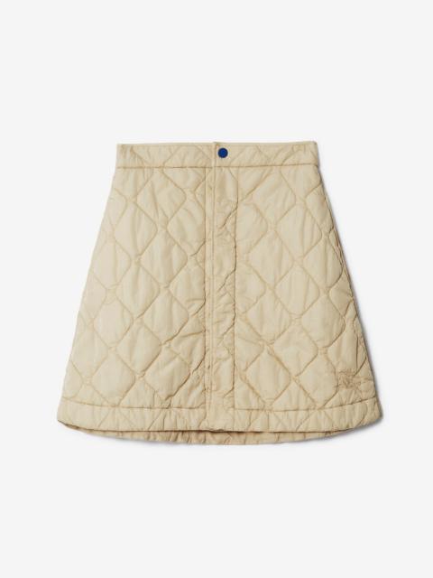 Quilted Nylon Mini Skirt