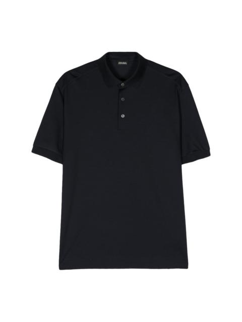 semi-sheer piquÃ©-weave polo shirt