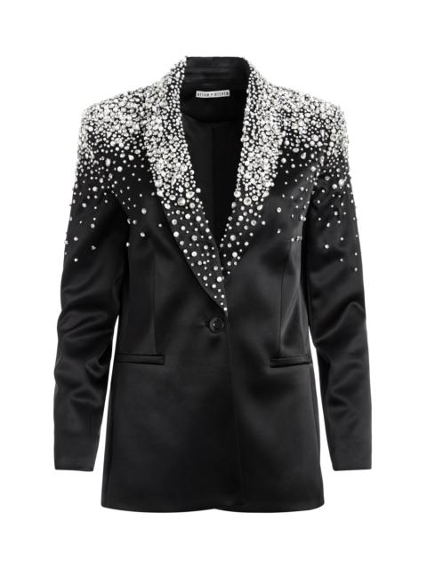 Alice + Olivia IVAN CRYSTAL EMBELLISHED BLAZER