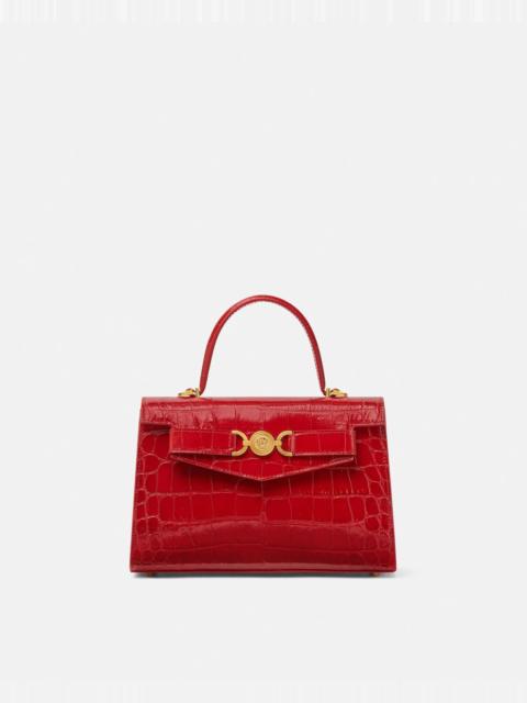 VERSACE Croc-Effect Medusa '95 Handbag