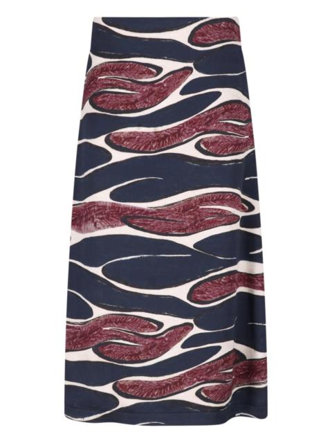Marni MIDI SKIRT “CRIMSON FLOW”