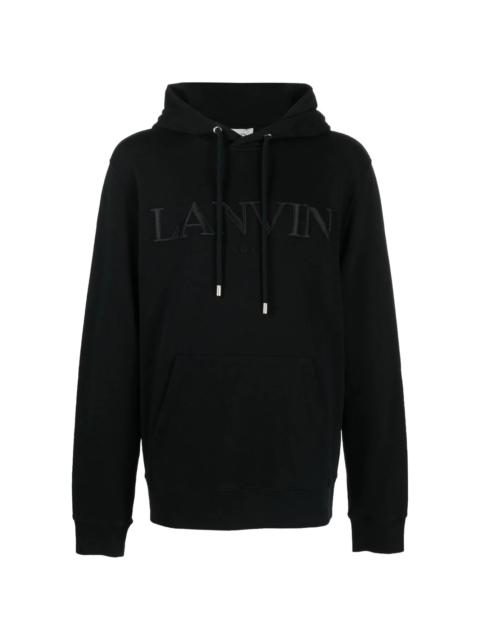 Lanvin embroidered-logo cotton hoodie