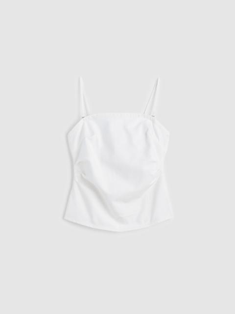 Madewell Airy Denim Ruched Squareneck Tank