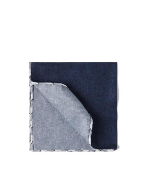 Brunello Cucinelli striped-border silk pocket square