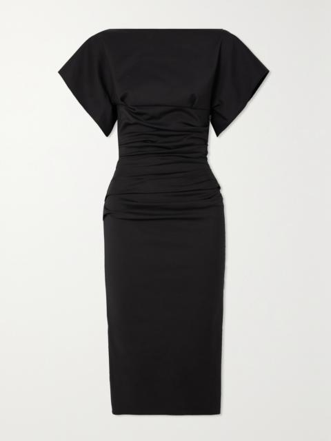 MATICEVSKI Yuzu Cutout Gathered Stretch-jersey Dress