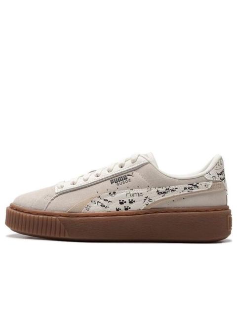 PUMA (WMNS) PUMA Suede Platform Draw 'Beige White' 395904-01