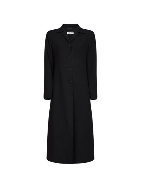 Jil Sander single-breasted lapel-collar coat