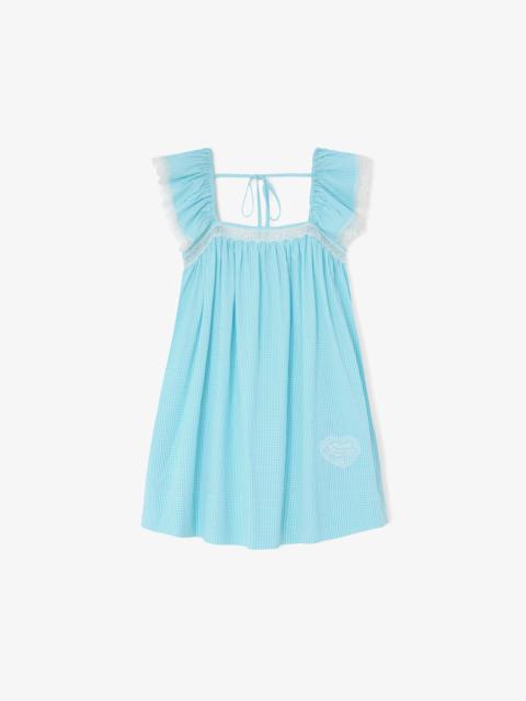 GANNI DRESS IN BLUE CHECK