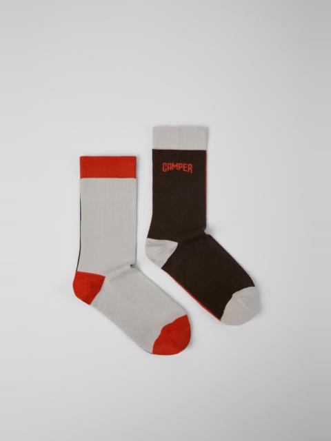 CAMPER Socks Earthy red-toned mid-length socks