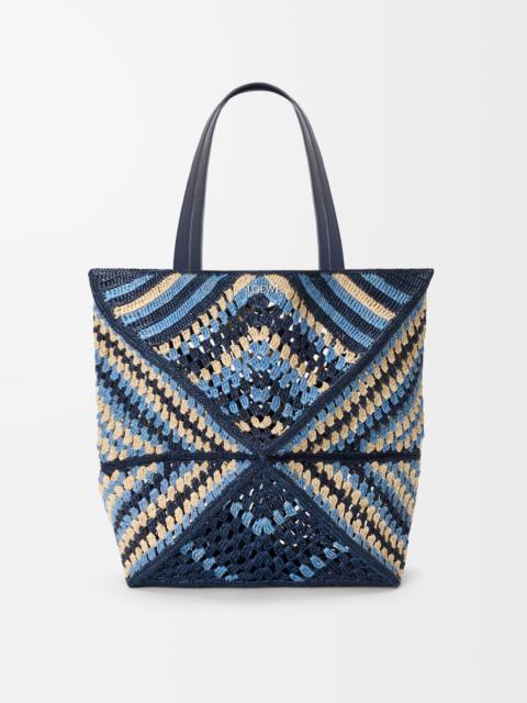 Loewe XL Puzzle Fold tote in raffia