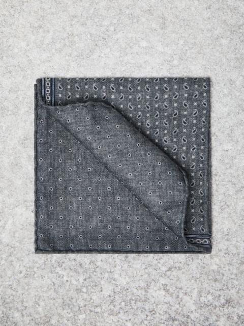 Brunello Cucinelli Double face silk pocket square