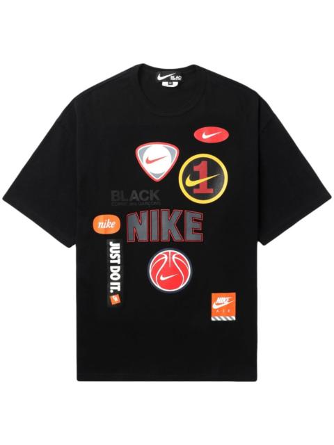 BLACK COMME des GARÇONS logo-print cotton T-shirt