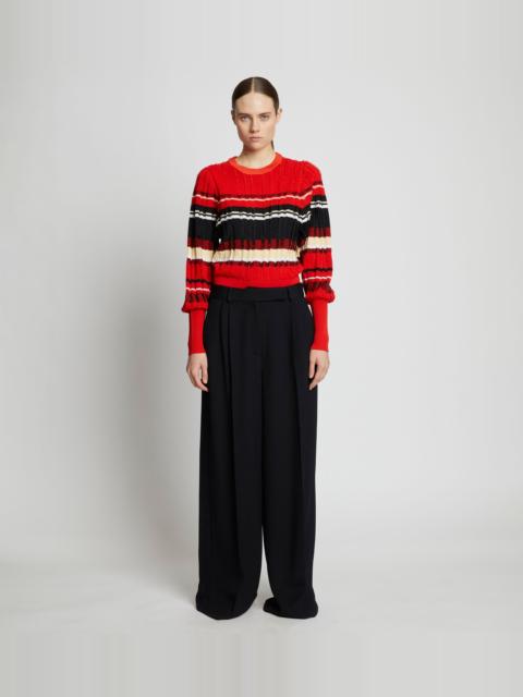 Proenza Schouler Textured Viscose Crepe Pants