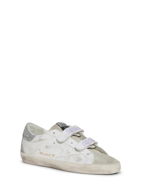 Old School Low Top Sneaker in White/Ice/Silver