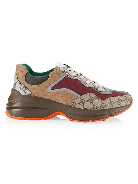 GUCCI Rhyton Mixed Media Sneakers
