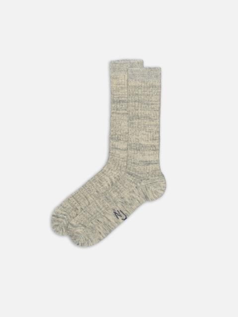 Nudie Jeans Rasmusson Mens Rib Sock Beigemelange