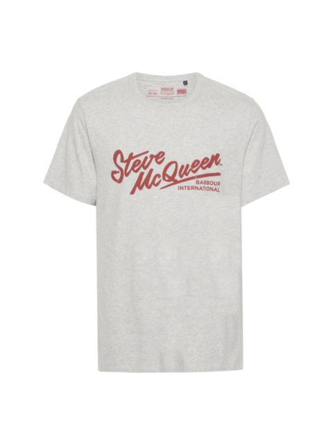 Barbour x Steve McQueen logo-print mÃ©lange T-shirt