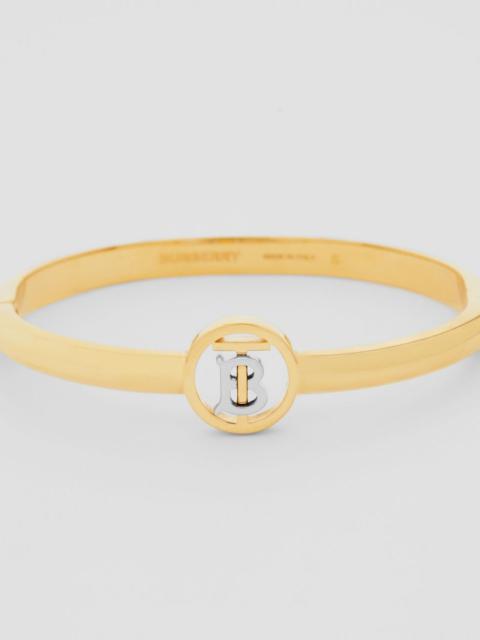 Burberry Gold and Palladium-plated Monogram Motif Bangle