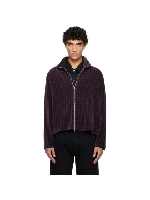 Our Legacy Gray & Red Shrunken Fullzip Track Jacket