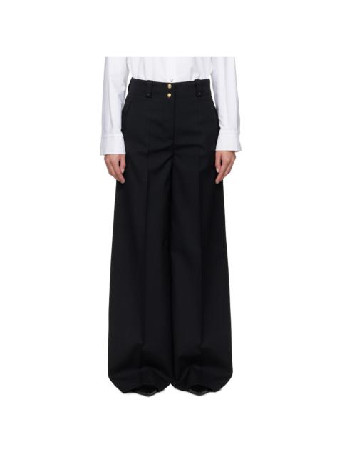 【関税&送料込】Moncler Black Polyester Blend Palazzo Pant Moncler Black polyester blend palazzo pant | gebnegozionline
