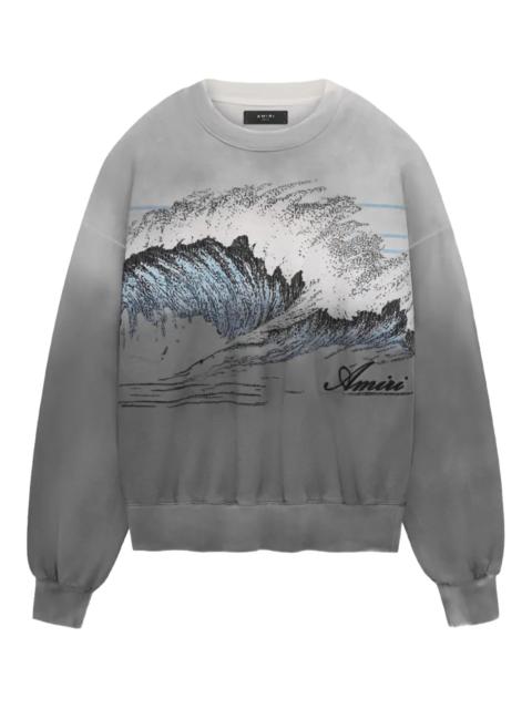 AMIRI Vintage Wave Oversized Crew T-Shirts "Black" AMJYCW1030 001