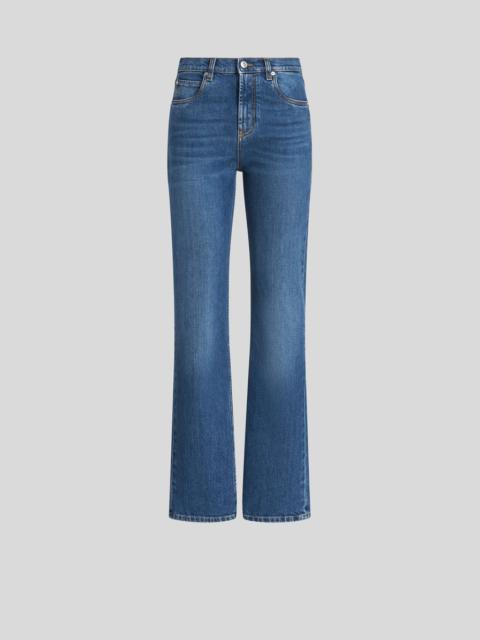 Etro DENIM JEANS WITH EMBROIDERED PATCH