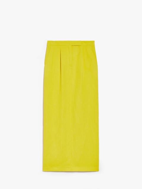 Max Mara Long viscose and linen skirt