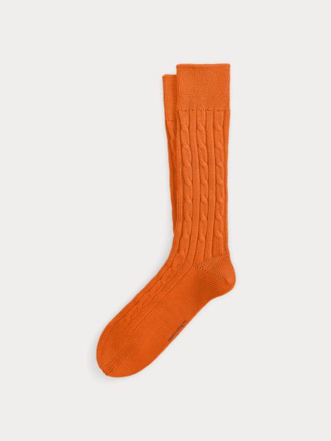 Polo Ralph Lauren Cable-Knit Cotton-Blend Socks