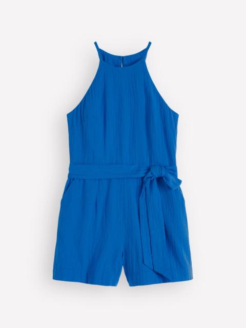 BODEN Rosa Double Cloth Playsuit-Kingfisher Blue