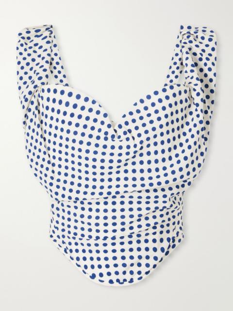 Vivienne Westwood Sunday polka-dot poplin bustier top Multi
